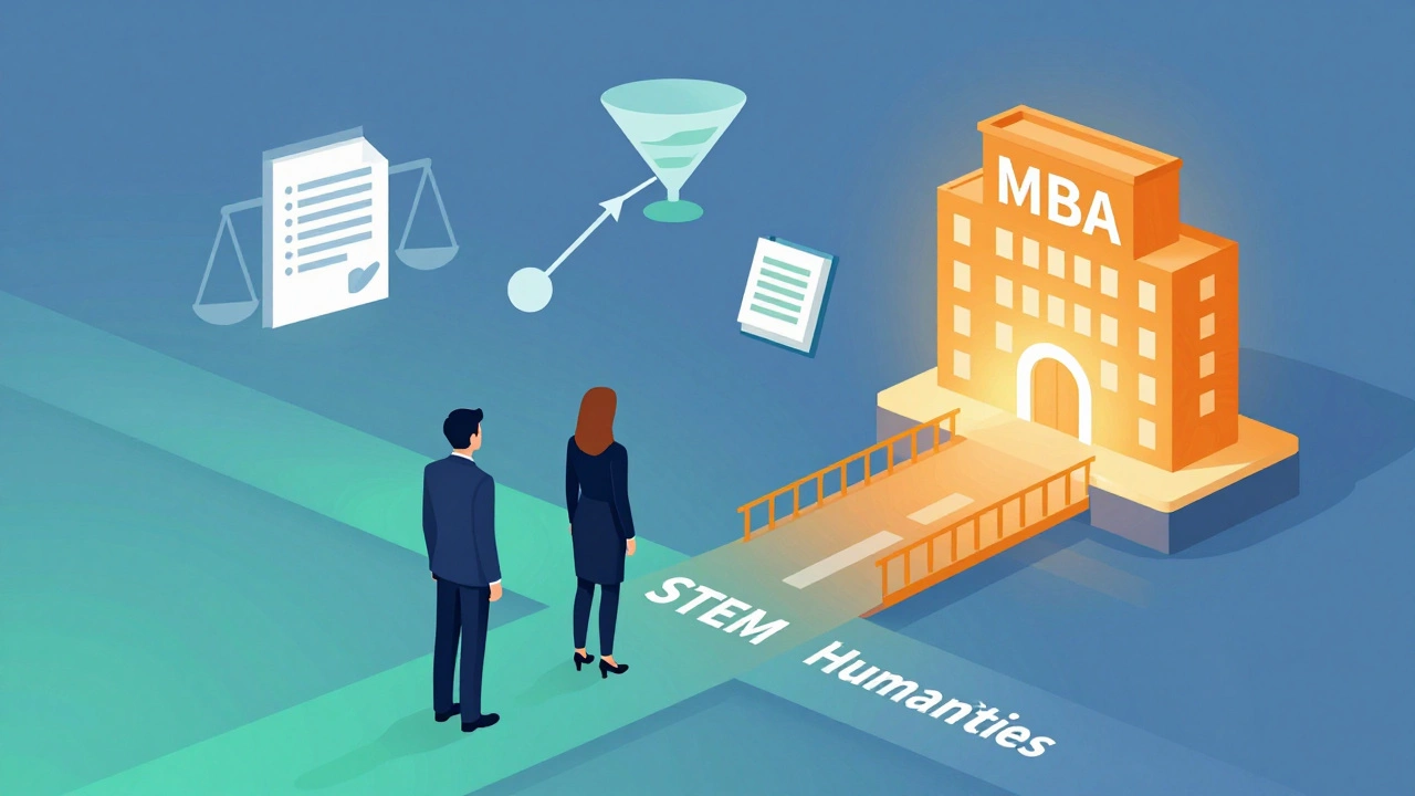 Illustration of bridging career paths to business school