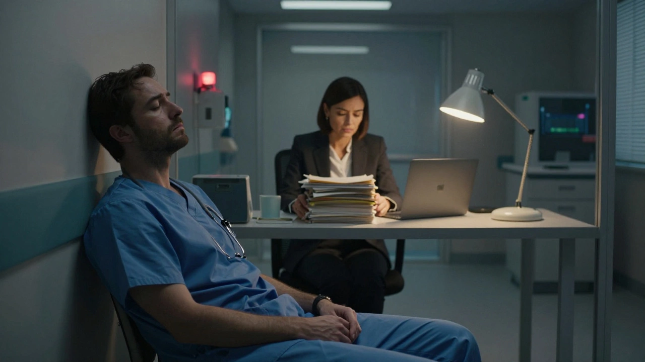 Doctor facing physical exhaustion vs lawyer facing mental stress