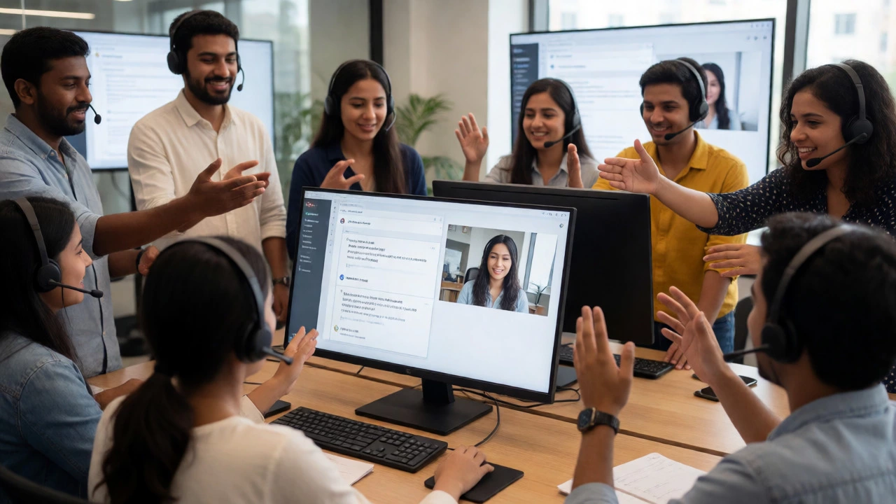 Professionals participating in a live interactive online workshop session together.